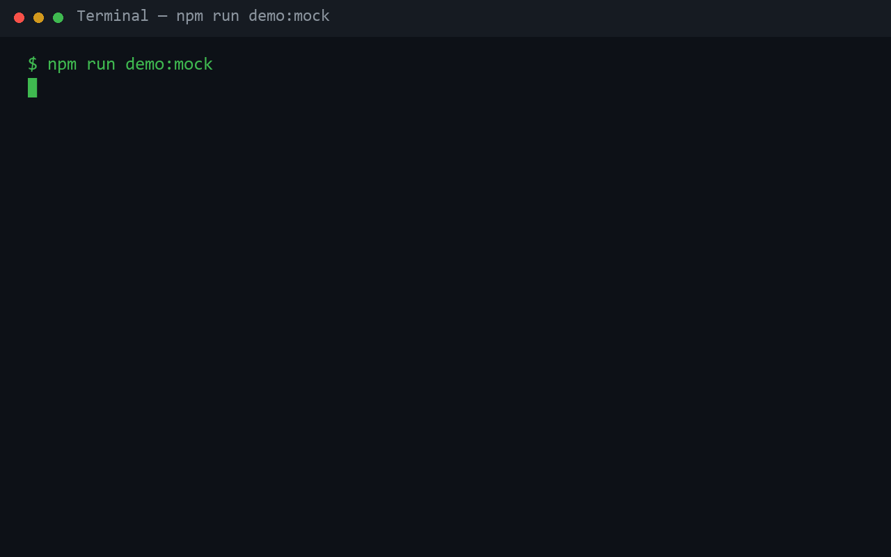 Animated terminal demo